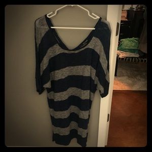 Maurice’s Long Sweater - Navy and Gray Sparkle